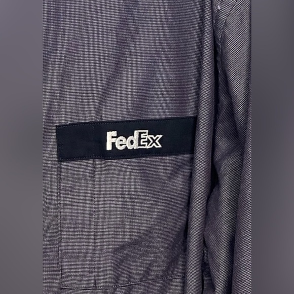 FedEx Stan Herman Button Down Shirt Uniform Work Shirt Size 19 1/2  35 - Picture 4 of 4